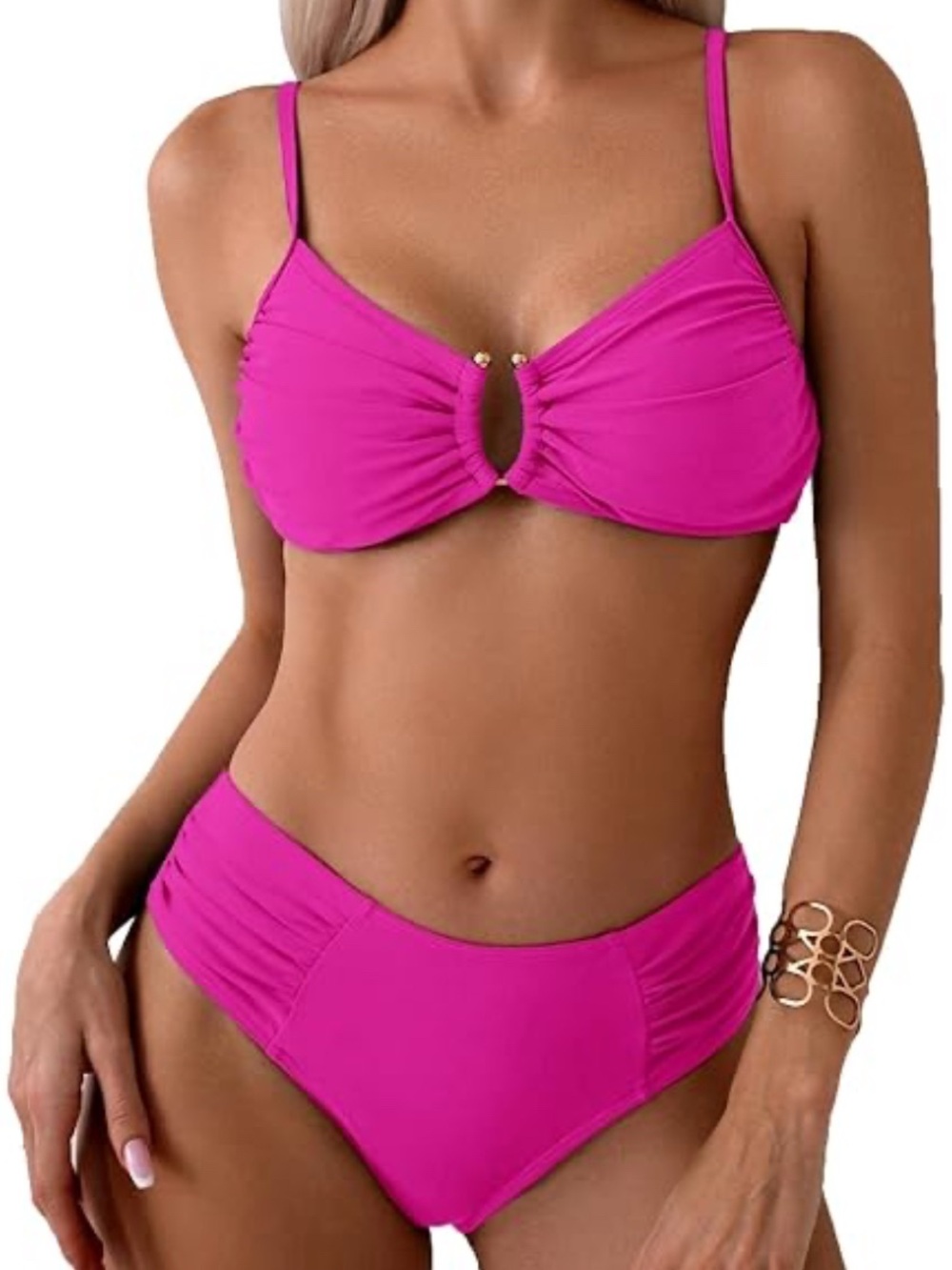 Magenta Keyhole Bikini Set - Women Swim NWOT